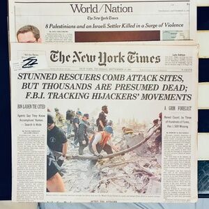 Thursday, 9/13/2001 edition of The New York Times